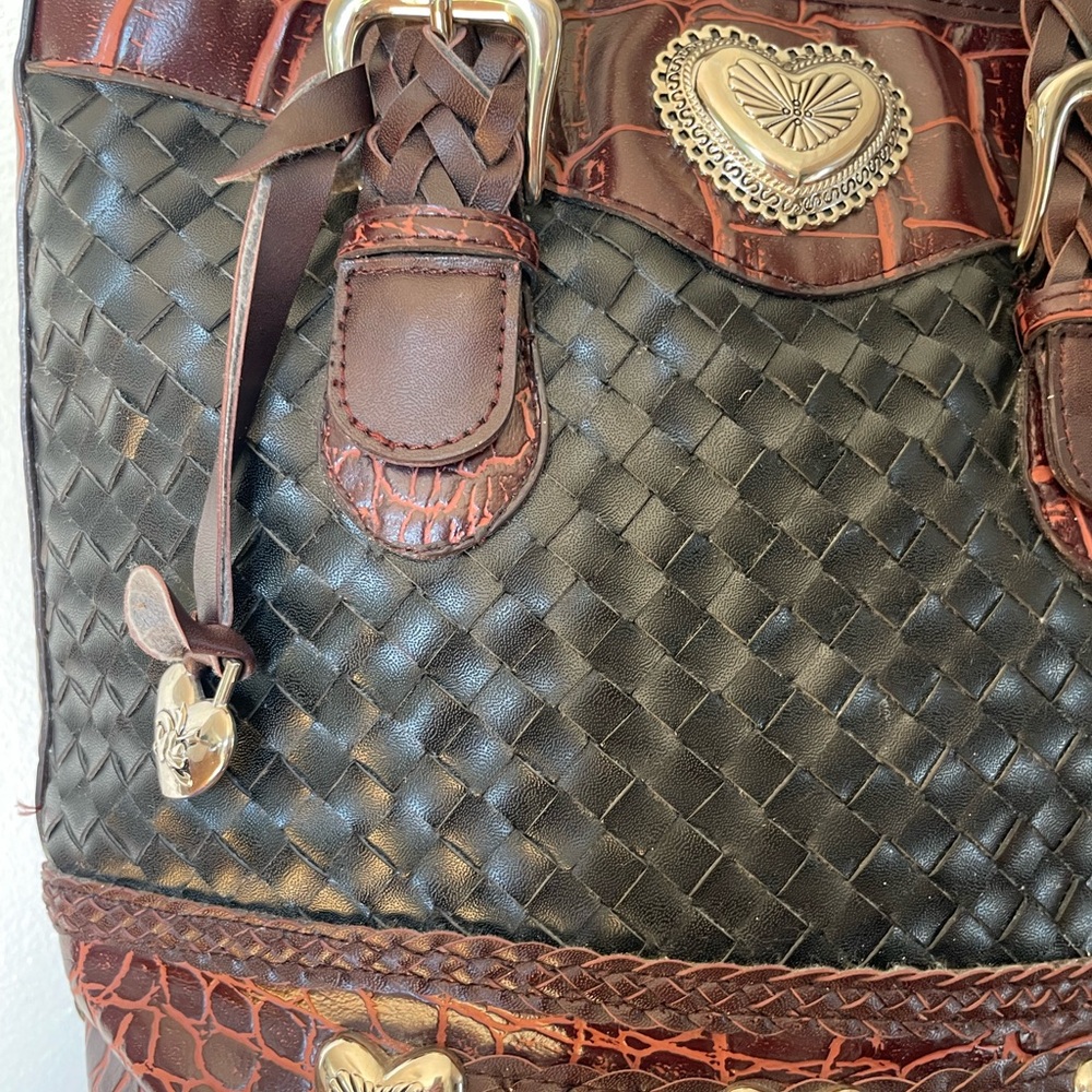 Western Style Black & Brown Shoulder Bag - Picture 5 of 11